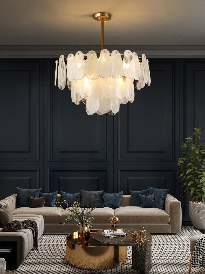 Round Cloud Glass Chandelier