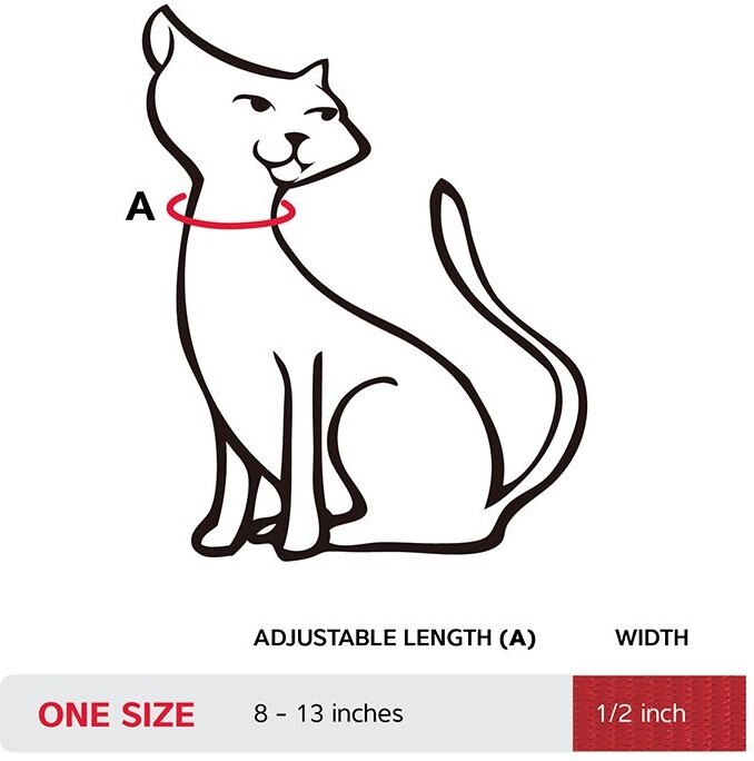 Red Dingo Breezy Love Nylon Breakaway Cat Collar with Bell