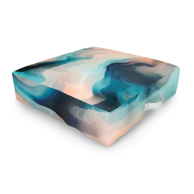 Marta Barragan Camarasa Abstract Tidal Waves Outdoor Floor Cushion Deny Designs