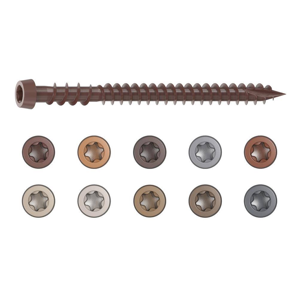 CAMO #10 2-12 in. Brown Star Drive Trim-Head Composite Deck Screw (1750-Count) 0349259