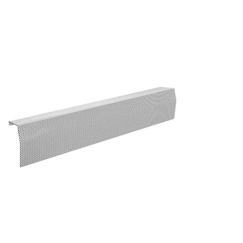 Baseboarders Premium Series 4 ft. Galvanized Steel Easy Slip-On Baseboard Heater Cover in White BB001-48