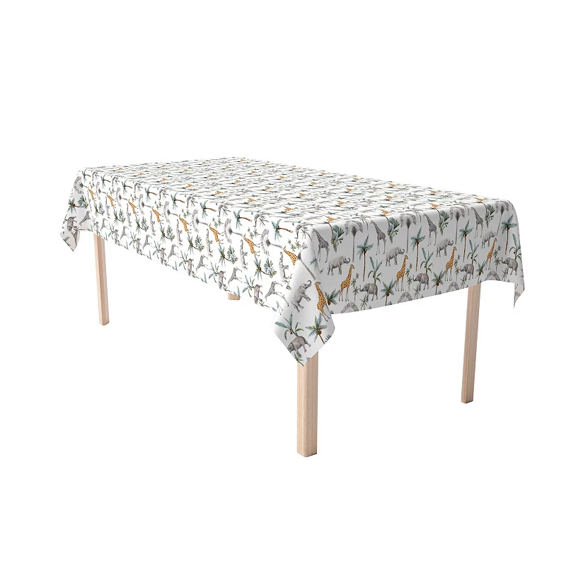 Rectangular Tablecloth， 100% Polyester， 60x120， Tropical Jungle