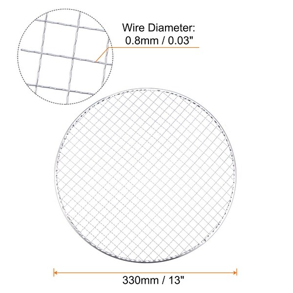 2pcs Round BBQ Grill Net 13