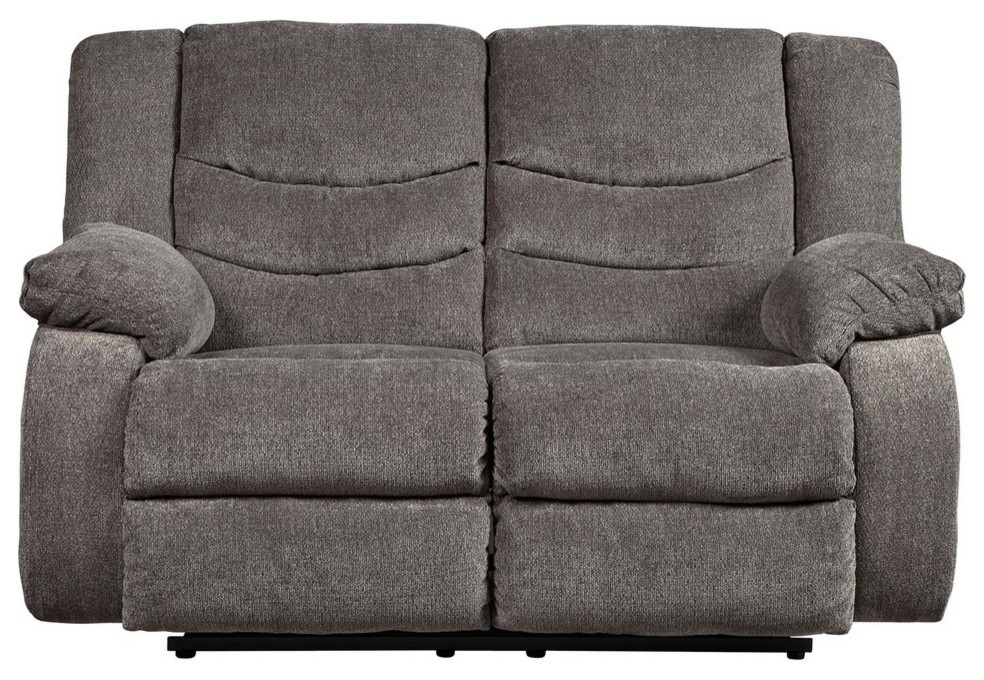 Tulen Reclining Loveseat  Gray 9860686   Transitional   Loveseats   by Homesquare  Houzz