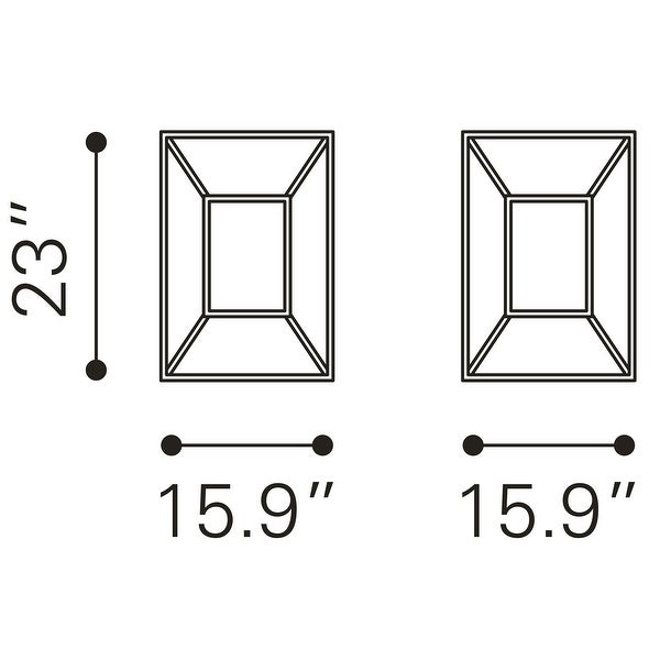 Canyon Side Table Gold - 15.9