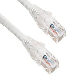 SANOXY 14 ft. Cat6 550 MHz UTP Ethernet Network Patch Cable with Clear Snagless Boot White SNX-CBL-LDR-C6117-8014