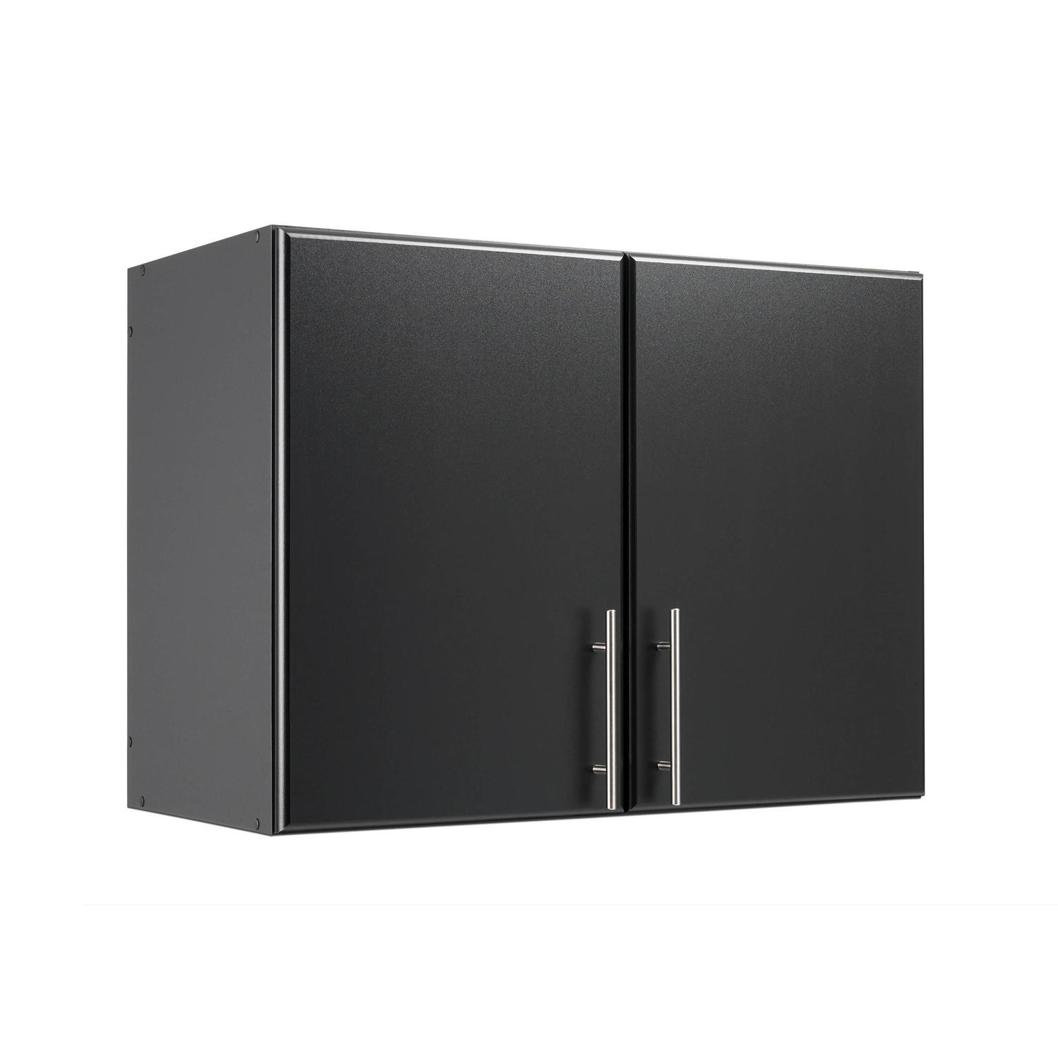 Prepac 1-Shelf Stackable Wall Cabinet， Black