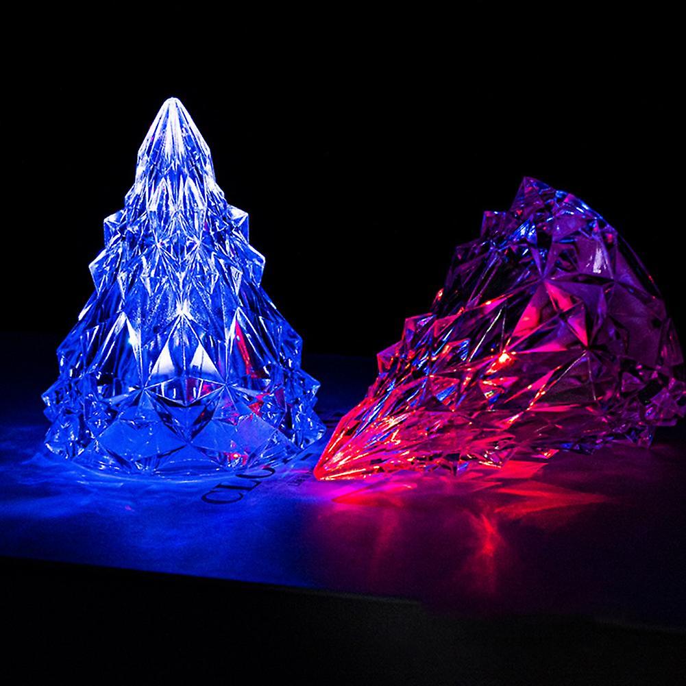 Night Light Colorful Dream Led Lamp Changing Mini Christmas Xmas Tree Home Table Party Decor Charm Small Night Light Acrylic