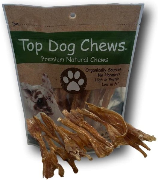 Top Dog Chews Beef Wishbone Tendons Natural Dog Treats， case of 12