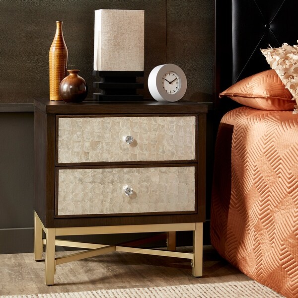 Corrianna Accent End Table with 2 Shell Front Drawers by iNSPIRE Q Bold