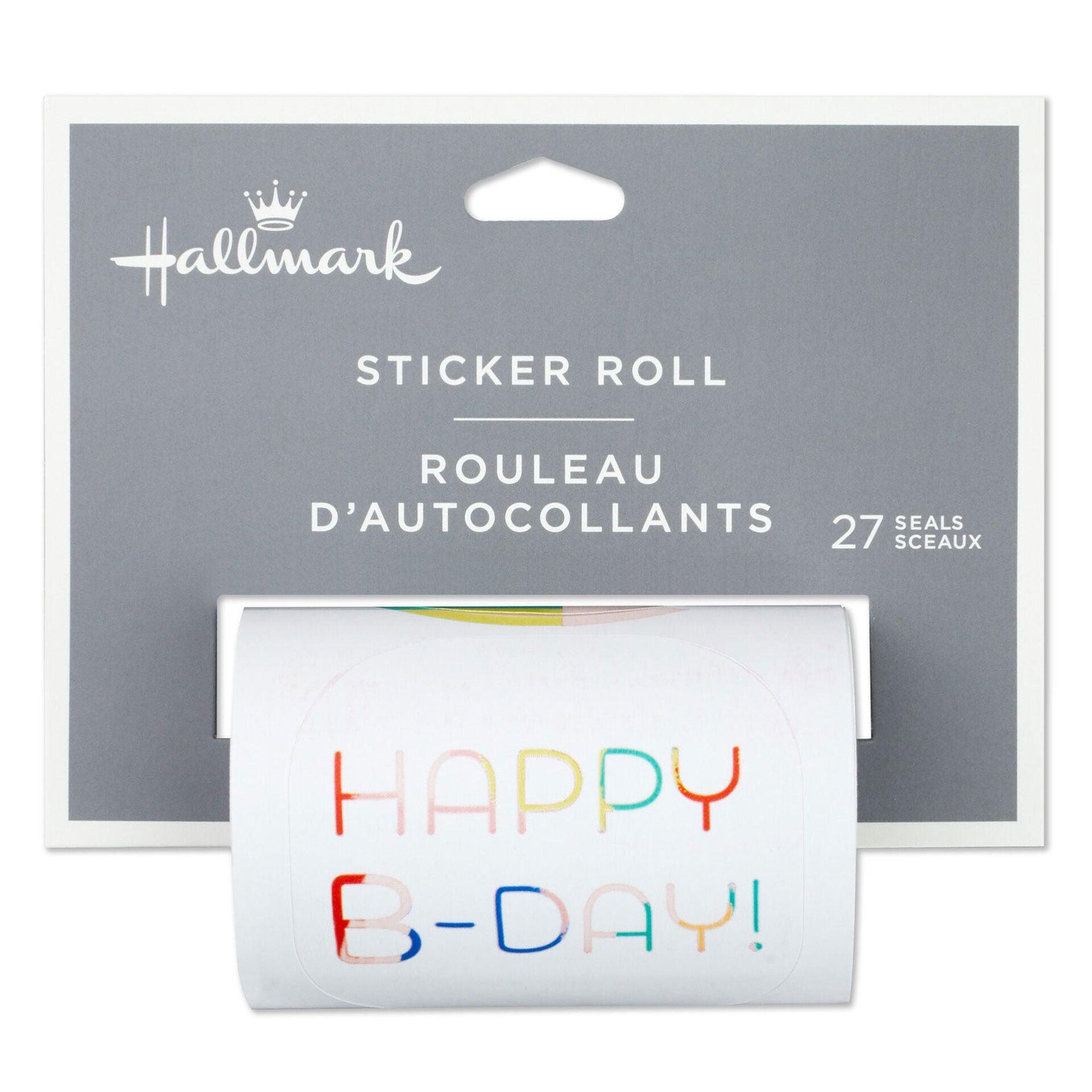 Hallmark  Happy Day Stickers on Roll, Pack of 27