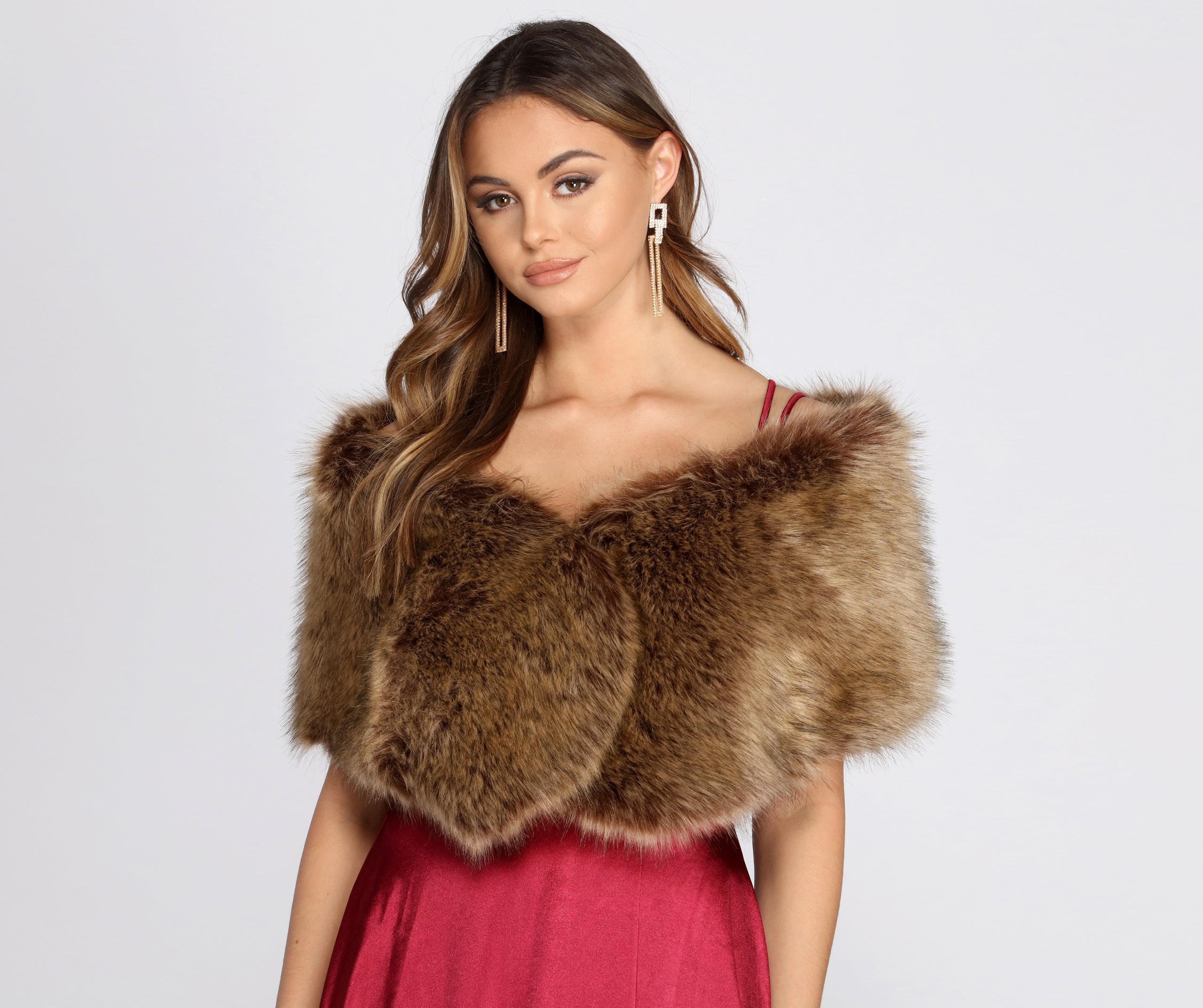 An Exquisite Moment Faux Fur Shawl