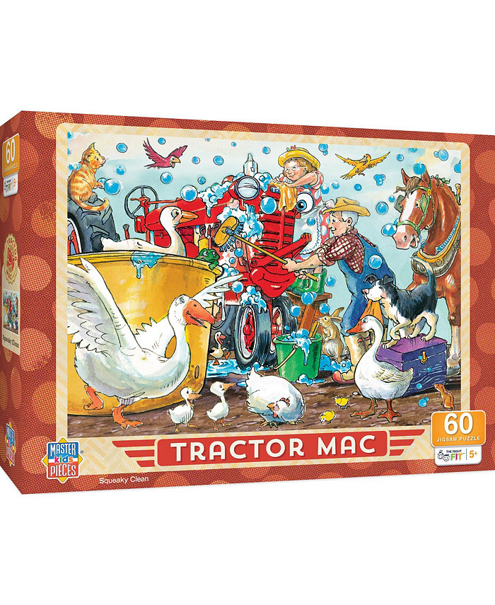 MasterPieces Puzzles Tractor Mac - Squeaky Clean 60 Piece Kids Jigsaw Puzzle