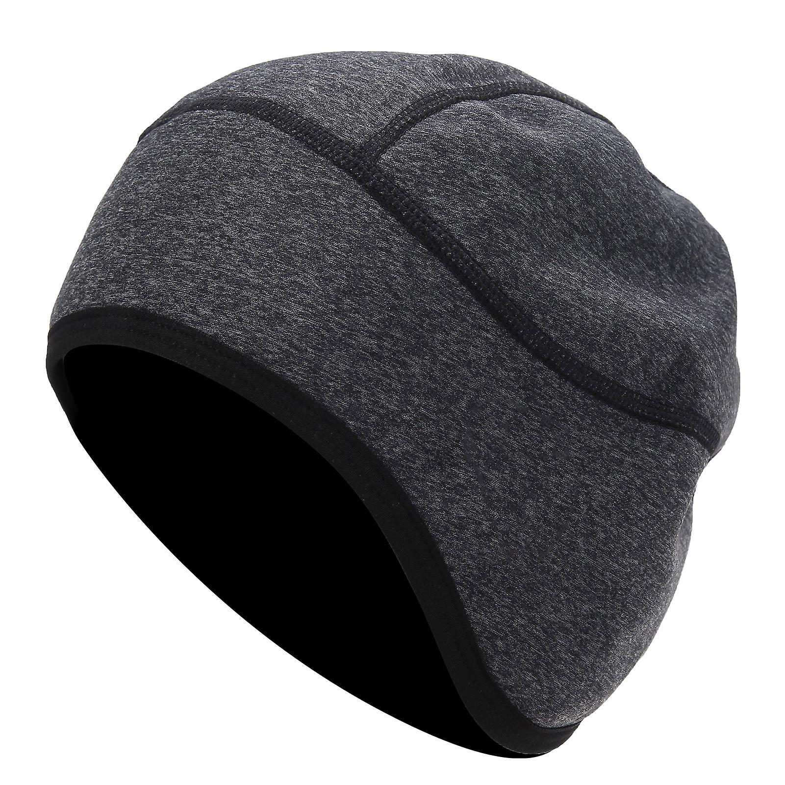 Cycling Skull Cap Windproof Thermal Bicycle Hat Cap With Glasses Hole Riding Accessorydark Gray