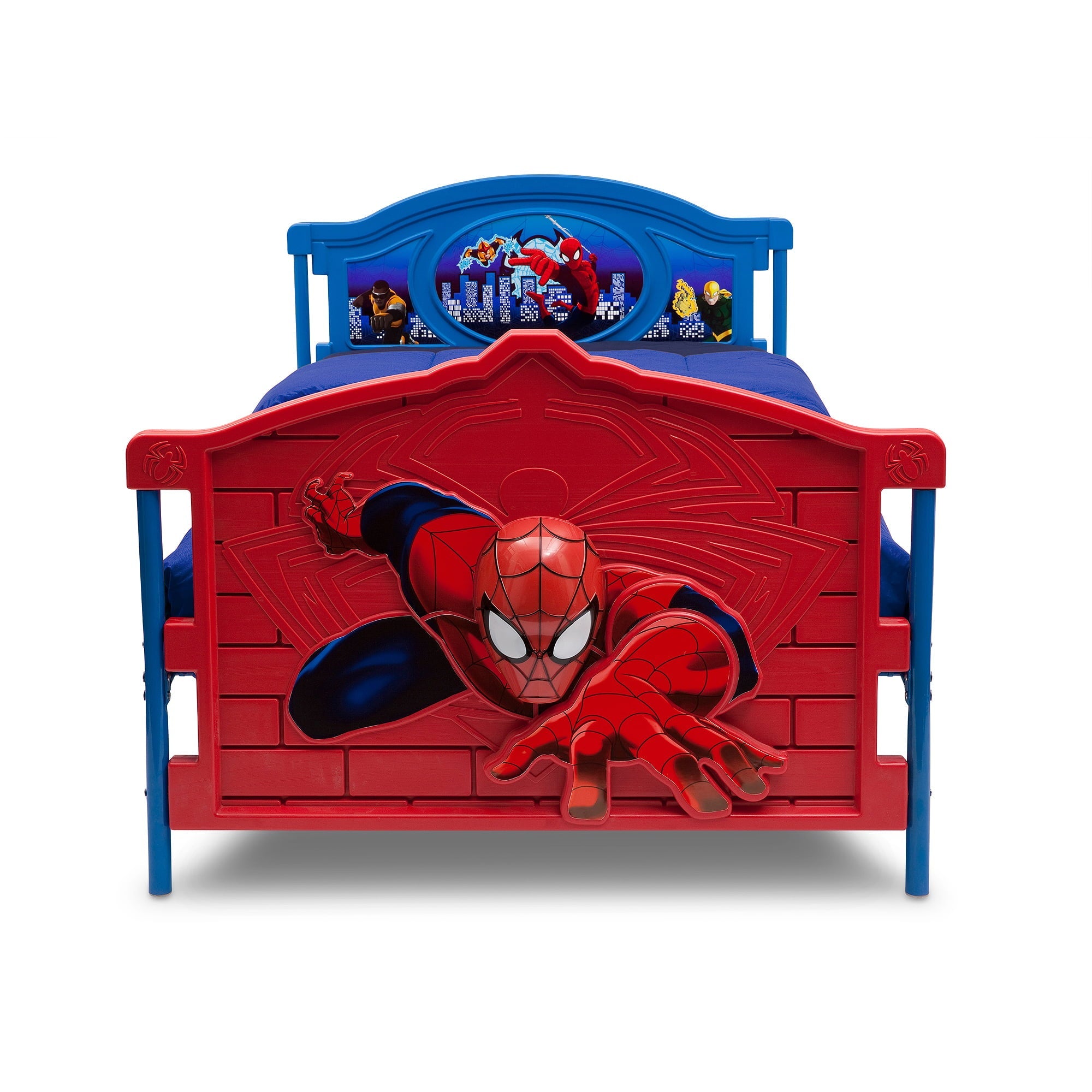 Delta Children Marvel Spider-Man 3D Plastic Twin Bed, Red