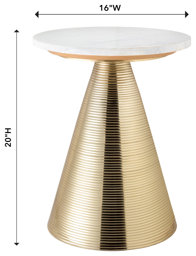 Tempo Marble Side Table   Contemporary   Side Tables And End Tables   by First of a Kind USA Inc  Houzz