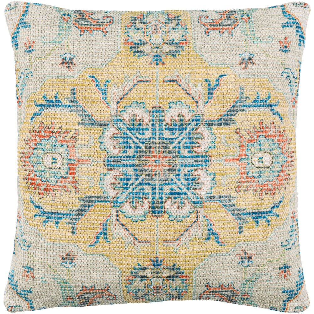 Aifos Classical Medallion Cotton Blend Throw Pillow.