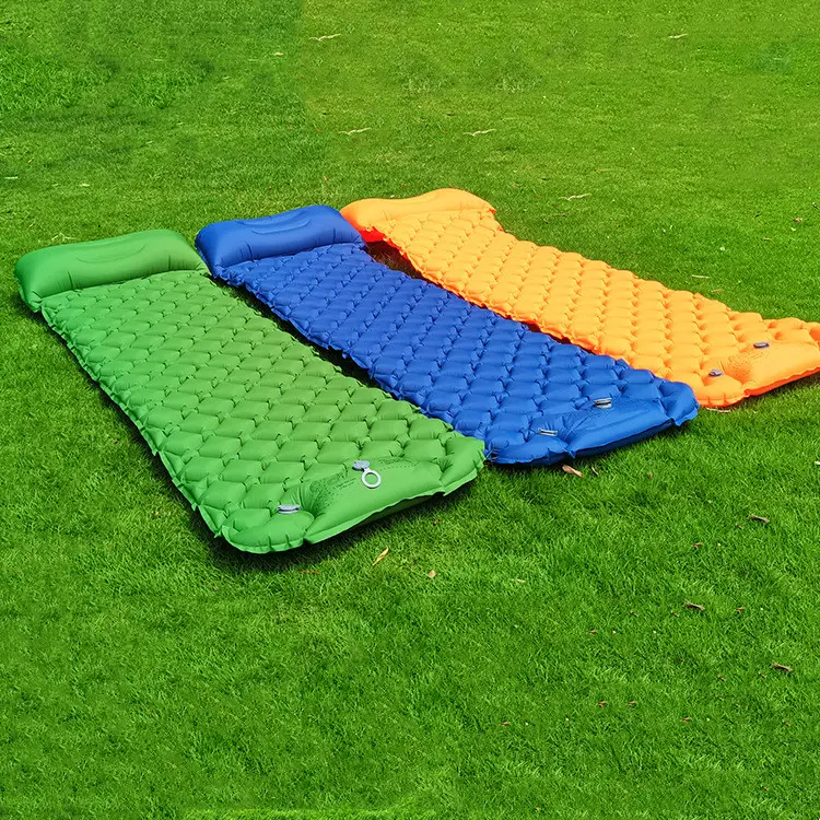 Sleeping Pad Camping Waterproof Inflatable Air Mattress with Pillow Tent Folding Bed