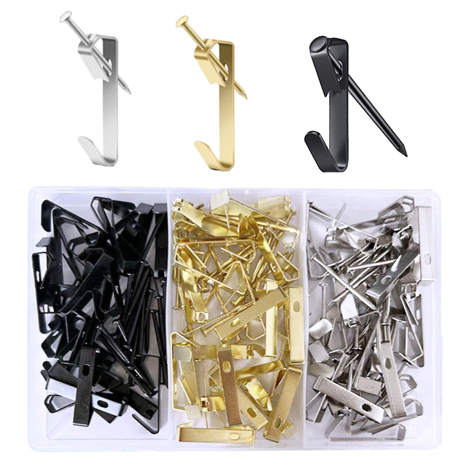 75pcs Picture Hangers 50lb With Nails Heavy Duty For Umbrella Pictures Clock