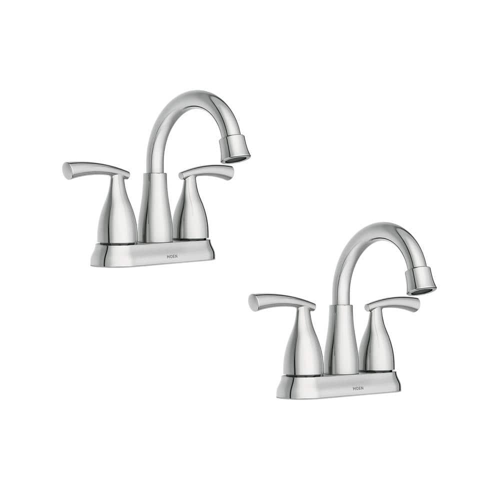 MOEN Essie 4 in Centerset TwoHandle Bathroom Faucet in Polished Chrome