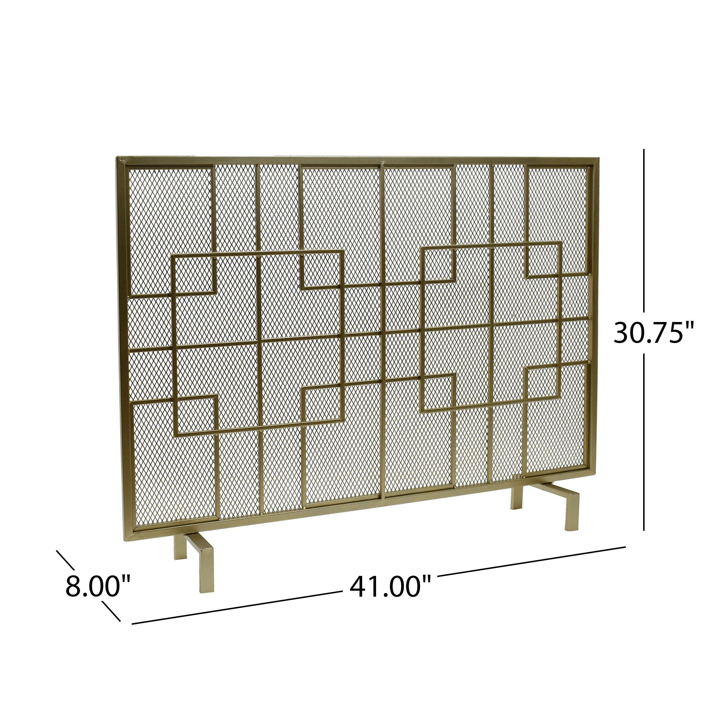 Dorothy Modern Single PanelIron Firescreen