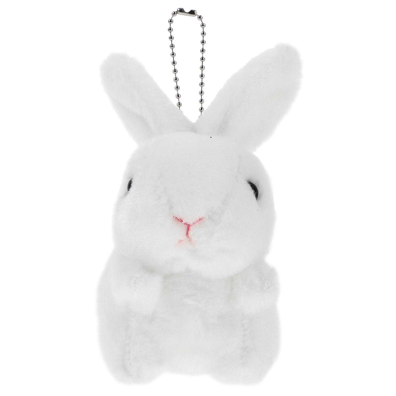 Plush Rabbit Keychain Backpack Charm Stuffed Animal Keyring Backpack Accessory