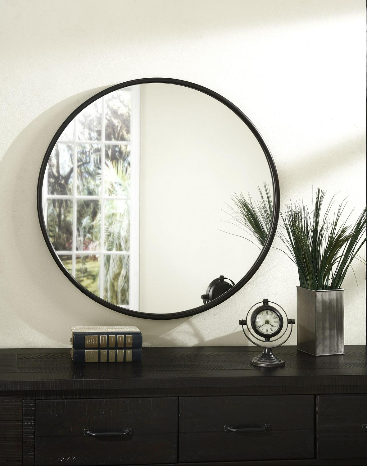 Martin Svensson Home 36.00 x 36.00 Oil Rubbed Bronze Modern Wall Mirror