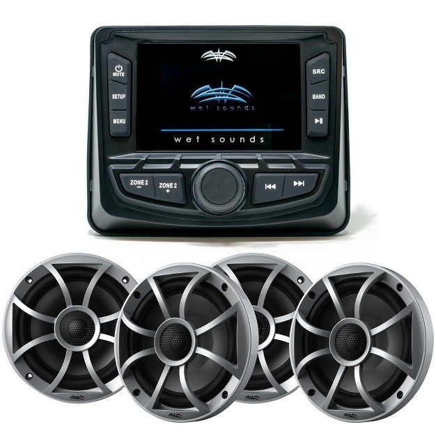 60 watt Rms Coaxial Speakers With Silver Xs Grille And Cone pair