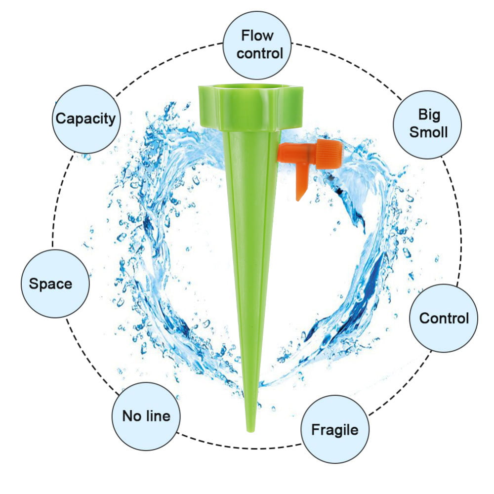 Willstar Plant Waterer，Self Watering Spike Slow Release Vacation Plants Watering System，Automatic Watering Devices with Control Valve for Outdoor Indoor Plants Tree