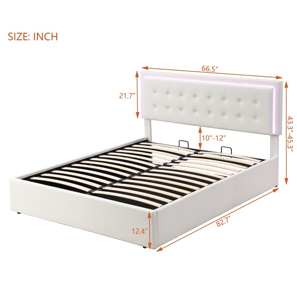 Queen Size PU Upholstered Platform Bed with Nightstand and Dresser