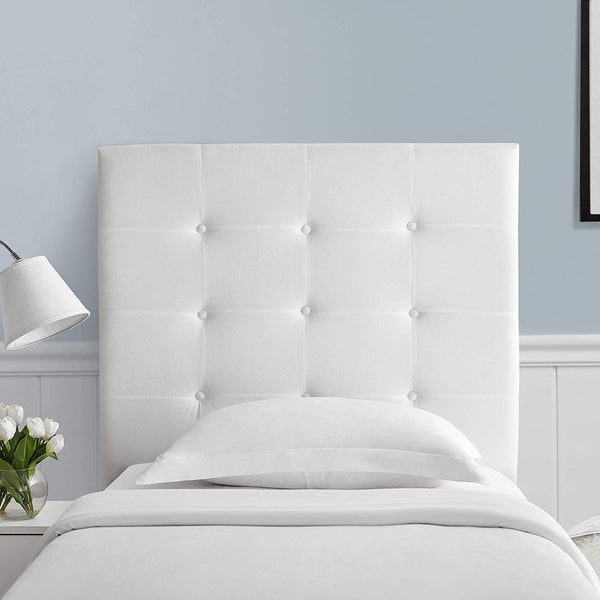 Villa Classic - Tufted - Plush College Dorm Headboard - White - - 28179533