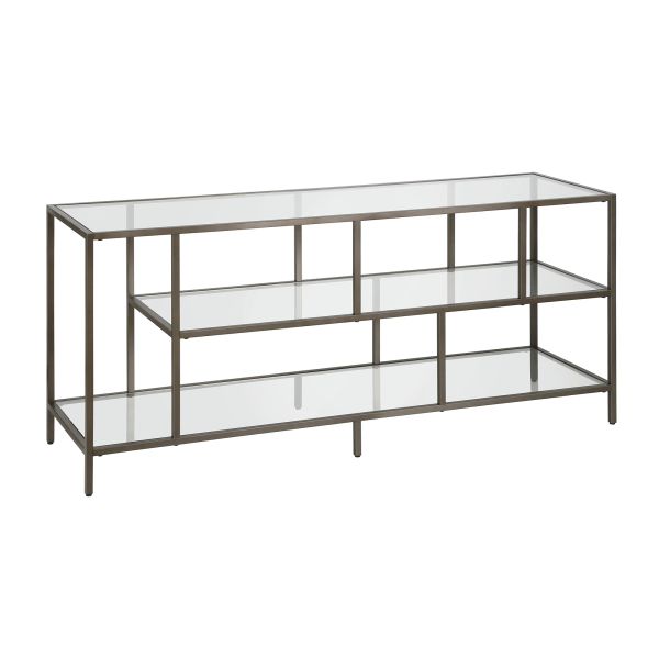 Winthrop Rectangular TV Stand with Glass Shelves for TV's up to 60