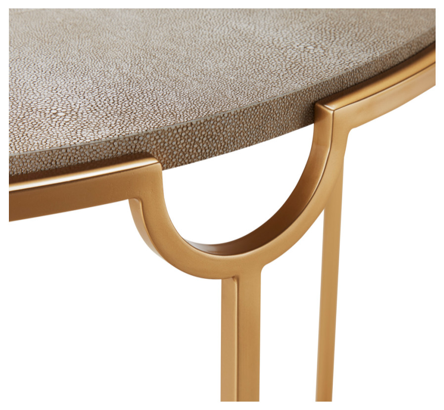 Half Moon Cream Shagreen Console Table  Andrew Martin Elise   Contemporary   Console Tables   by Oroa   Distinctive Furniture  Houzz