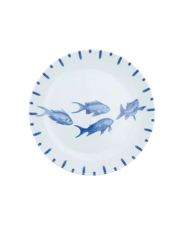 Porland Marine Blue 6-Piece Cake Plate Set