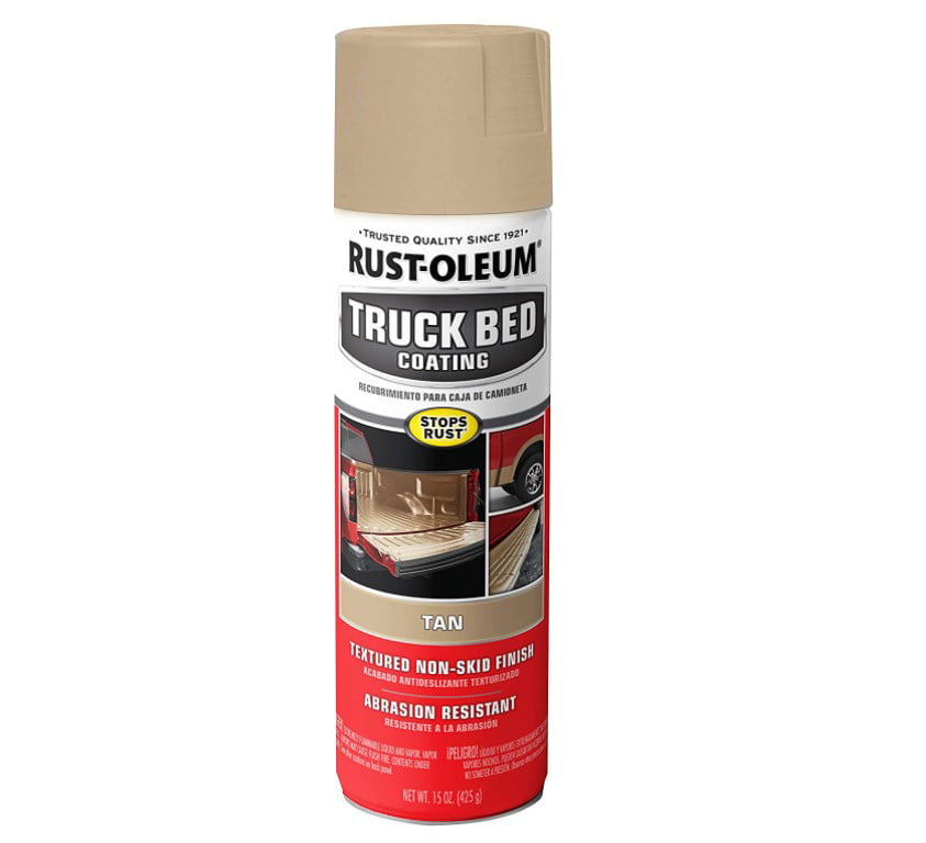 Rustoleum 253438 15 oz. Truck Bed Coating Spray， Tan 6 Pack