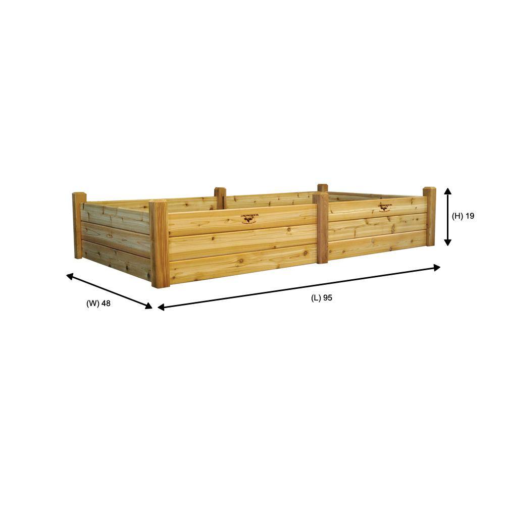 Gronomics 48 in. x 95 in. x 19 in. Raised Garden Bed RGBT 48-95