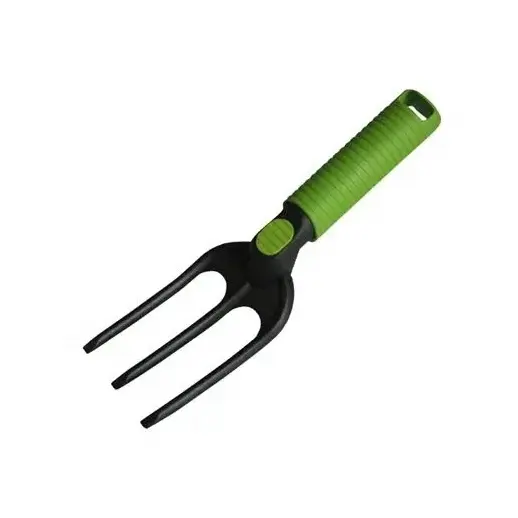 Mini Greehouse Hand Tool 3 Teeth Cultivator Fork Garden Weeding Fork with Plastic Handle for Kids