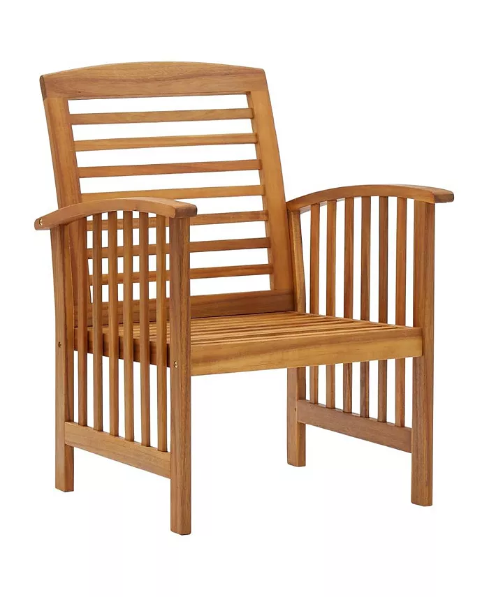 vidaXL Patio Chairs 2 pcs Solid Acacia Wood