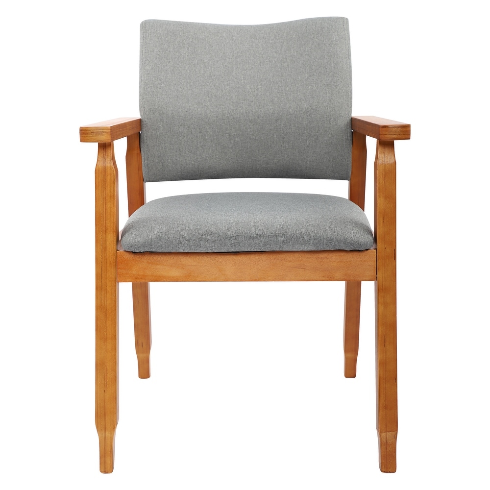 Walnut Upholstered Dining Chair Solid Wood Arm Chair