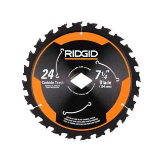 RIDGID 7-14 in. 24-Tooth Carbide Thin Kerf Circular Saw Blade AC715N