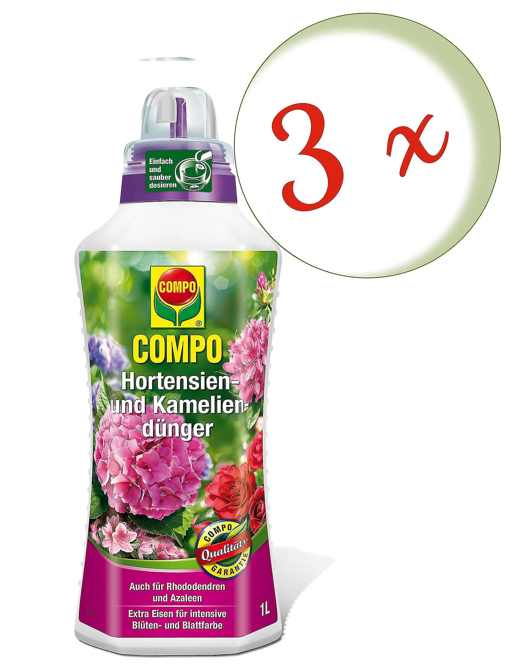 3 x COMPO hydrangea and camellia extractors， 1 litre