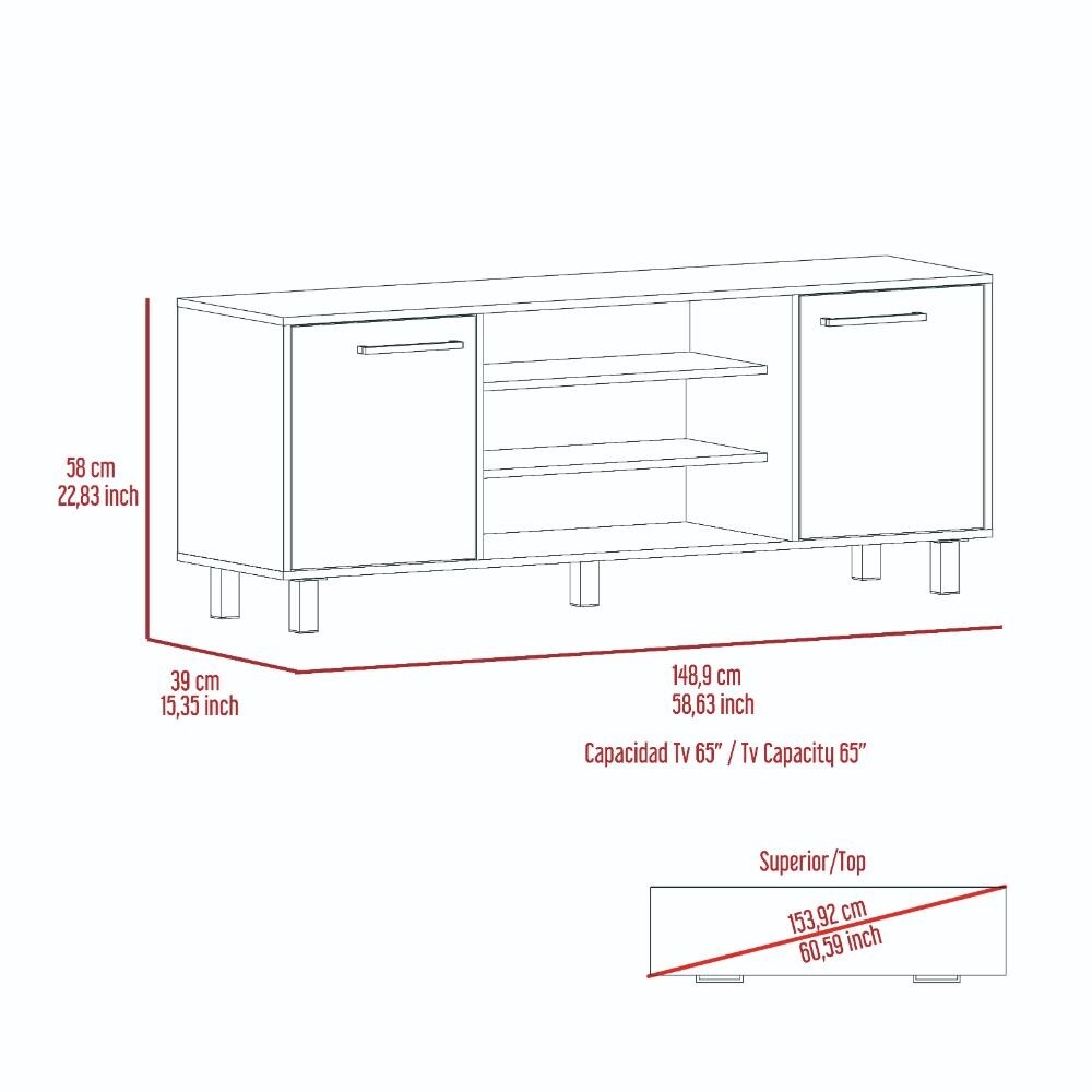 TUHOME Kaia TV Stand for TVs up to 65\