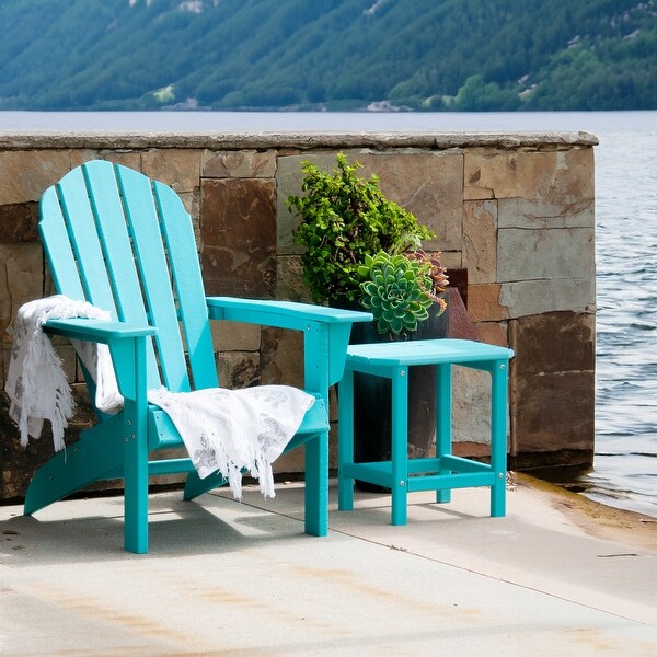 HDPE Compact Side Table，Perfect for Indoor/Outdoor Use，Ultra Durable Weather Resistant Design