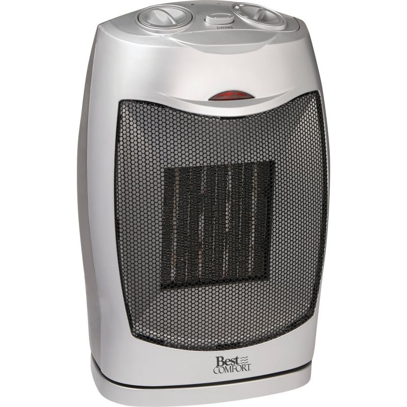 Best Comfort Oscillating Ceramic Space Heater with PTC Black 12.5A