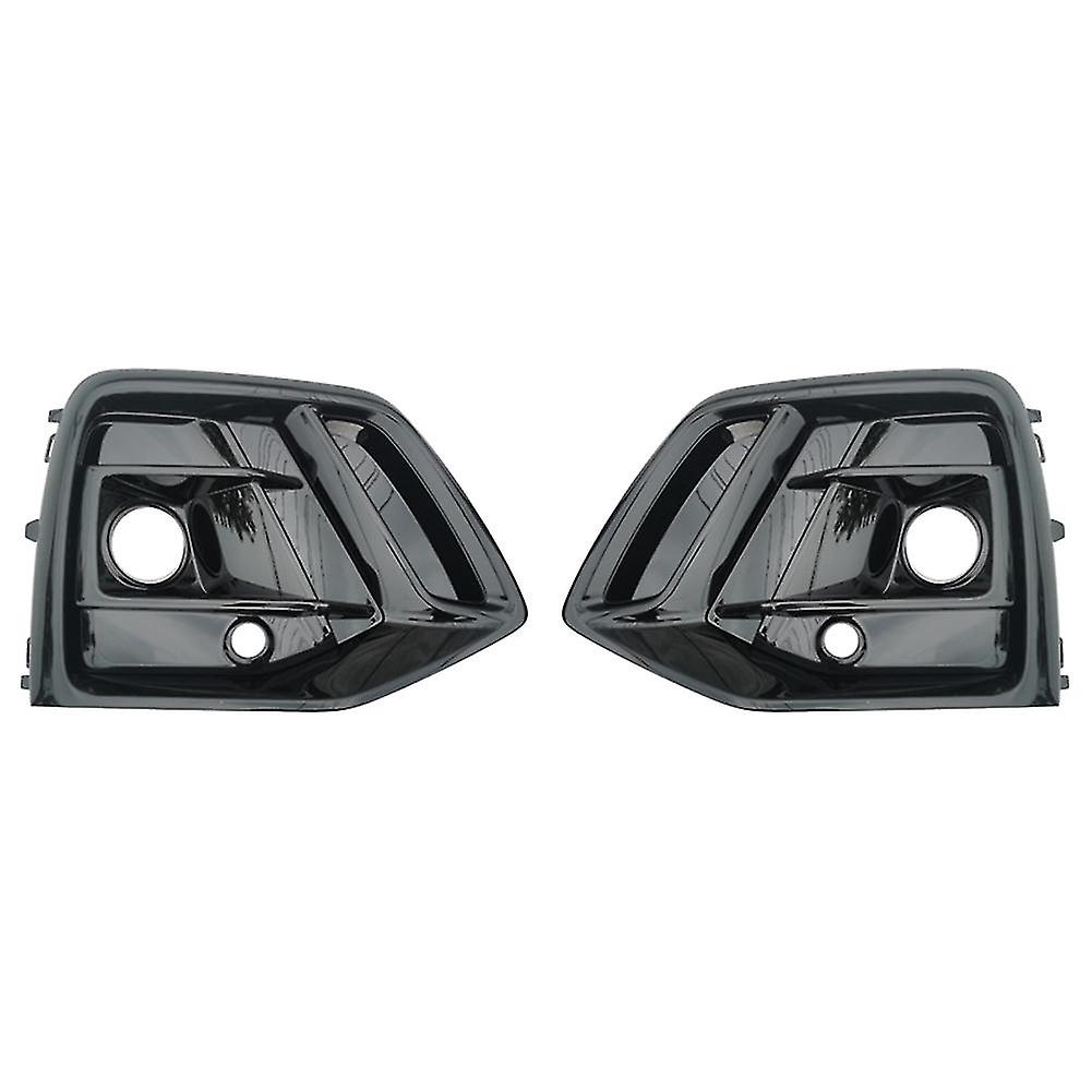 Car Glossy Black Front Right Bumper Fog Light Cover Bezel Grille With Hole For Q5 2021 2022