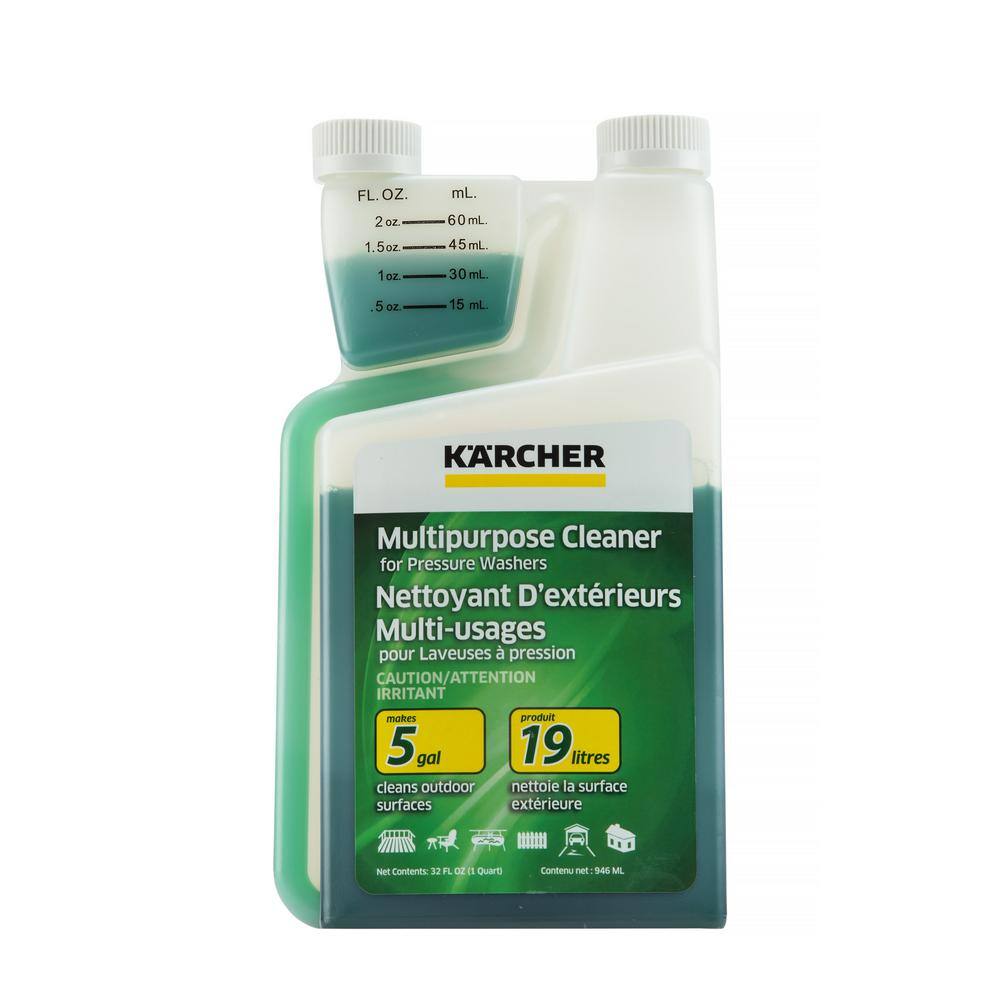 Karcher 1 qt. Multi-Purpose Pressure Washer Cleaning Detergent Soap Concentrate - Perfect for All Outdoor Surfaces 9.558-145.0