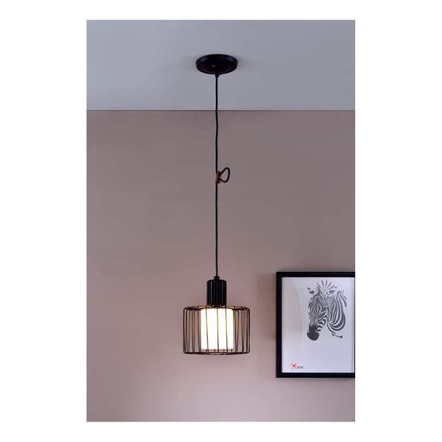 Traditional Metal Hanging Pendant Ceiling Light Black Ore International