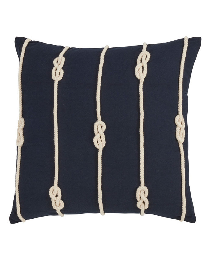 Saro Lifestyle Double Knot Rope Decorative Pillow， 20