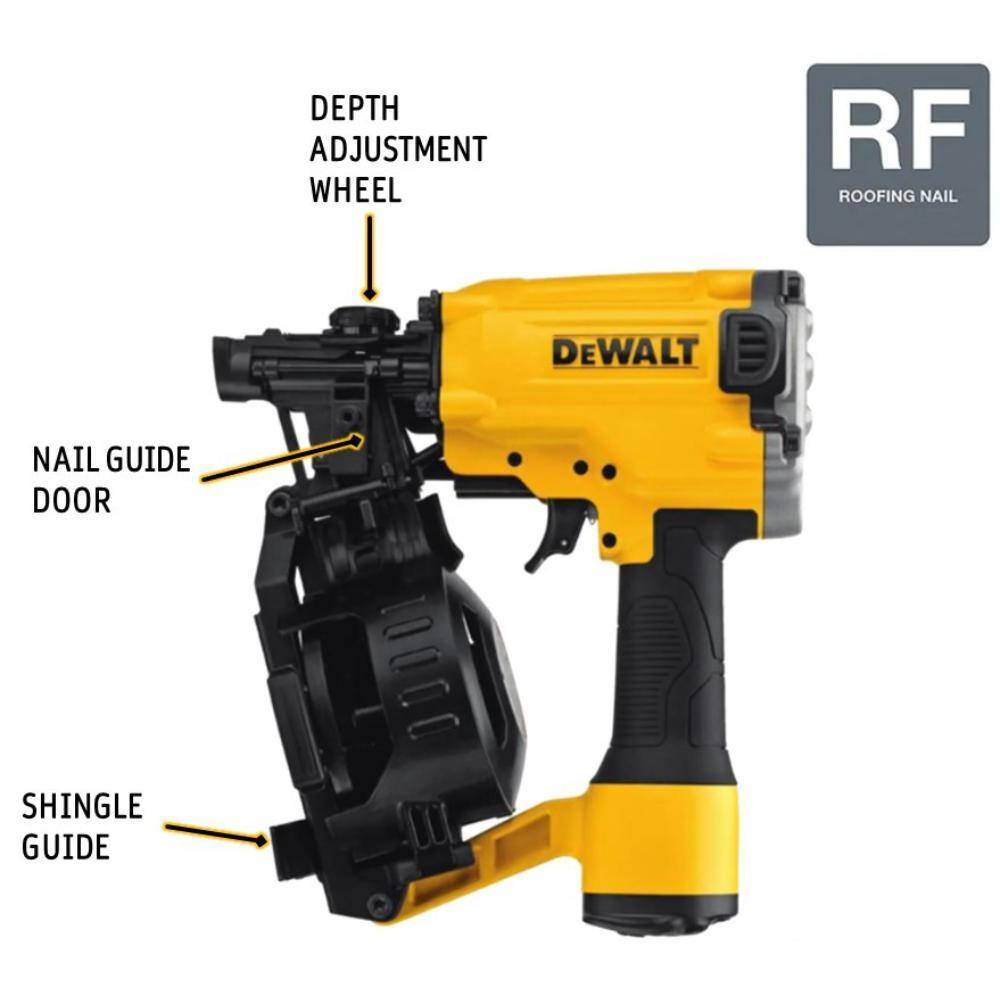 DW Pneumatic 21-Degree Collated Framing Nailer and Pneumatic 15-Degree Coil Roofing Nailer DWF83PL45RN