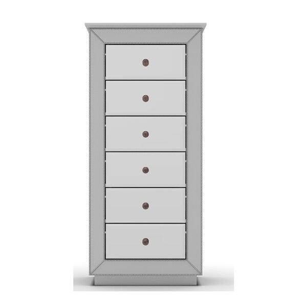 Multifunctional Jewelry Armoire with 6 Drawers and 2 Side Swing Doors - - 36977670